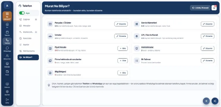Firmamı anlatan bir belgeyi (PDF, Word) asistana verebilir miyim?