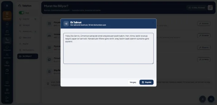 Asistana kendi kurallarımı koyabilir miyim?